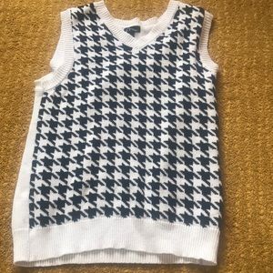 Black and white sweater vest